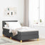 LED Box Spring Bed med hovedgærde Mørkegrå 90 x 190 cm Stof