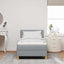 LED Box Spring Bed med pude Lysegrå 100 x 200 cm Stof