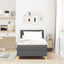 LED Box Spring Bed med pude Mørkegrå 100 x 200 cm Stof