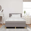 LED Box Spring Bed med hovedgærde Gråbrun 120 x 190 cm Stof