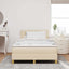 LED Box Spring Bed med LED-lysstrimler Creme 120 x 190 cm Stof