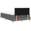 LED Box Spring Bed med hovedgærde Mørkegrå 120 x 200 cm Stof