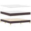 LED Box Spring Bed med pude Mørk Brun 180 x 200 cm Stof