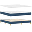 LED Box Spring Bed med pude Blå 180 x 200 cm Stof