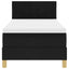 LED Box Spring Bed med pude Sort 80 x 200 cm Stof
