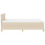 LED Box Spring Bed med pude Creme 120 x 190 cm Stof
