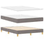 LED Box Spring Bed med hovedgærde Gråbrun 140 x 190 cm Stof