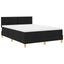 LED Box Spring Bed med LED-lysstrimler Sort 140 x 200 cm Stof