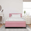 LED Box Spring Bed med hovedgærde Lyserød 120 x 190 cm Fløjl