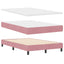 LED Box Spring Bed med hovedgærde Lyserød 120 x 190 cm Fløjl