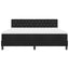 LED Box Spring Bed med madras med LED Sort 180 x 200 cm Fløjl