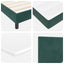 LED Box Spring Bed med hovedgærde Mørkegrøn 100 x 200 cm Fløjl