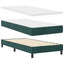 LED Box Spring Bed med hovedgærde Mørkegrøn 100 x 200 cm Fløjl