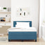 LED Box Spring Bed med hovedgærde Blå 120 x 190 cm Fløjl