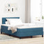 LED Box Spring Bed med hovedgærde Mørk blå 120 x 200 cm Fløjl