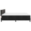 LED Box Spring Bed med hovedgærde Sort 200 x 200 cm Fløjl