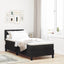 LED Box Spring Bed med hovedgærde Sort 80 x 200 cm Fløjl