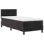 LED Box Spring Bed med hovedgærde Sort 80 x 200 cm Fløjl