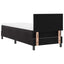 LED Box Spring Bed med hovedgærde Sort 80 x 200 cm Fløjl