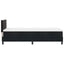 LED Box Spring Bed med hovedgærde Sort 80 x 200 cm Fløjl