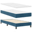 LED Box Spring Bed med hovedgærde Mørk blå 90 x 190 cm Fløjl
