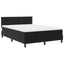 LED Box Spring Bed med LED-lysstrimler Sort 160 x 200 cm Fløjl