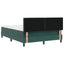 LED Box Spring Bed med hovedgærde Mørkegrøn 160 x 200 cm Fløjl