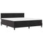 LED Box Spring Bed med hovedgærde Sort 180 x 200 cm Fløjl
