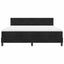 LED Box Spring Bed med hovedgærde Sort 180 x 200 cm Fløjl