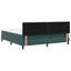 LED Box Spring Bed med hovedgærde Mørkegrøn 180 x 200 cm Fløjl