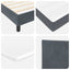 LED Box Spring Bed med hovedgærde Mørkegrå 200 x 200 cm Fløjl