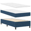 Box spring seng med madras med LED Blå 80 x 200 cm Stof
