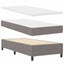 Box spring seng med LED-lysstrimler Gråbrun 90 x 200 cm Stof