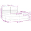 Box spring seng med madras med LED Creme 200 x 200 cm Stof