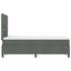 Box spring seng med LED-lysstrimler Mørkegrå 120 x 190 cm Stof