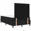 Box spring seng med LED-lysstrimler Sort 120 x 190 cm Stof