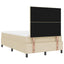Box spring seng med LED-lysstrimler Creme 120 x 190 cm Stof