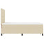 Box spring seng med LED-lysstrimler Creme 120 x 190 cm Stof