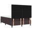 Box spring seng med LED-lysstrimler Mørkebrun 160 x 200 cm Stof
