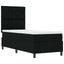 Box spring seng med LED-lysstrimler Sort 80 x 200 cm Stof