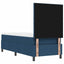 Box spring seng med LED-lysstrimler Blå 80 x 200 cm Stof