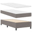 Box spring seng med LED-lysstrimler Gråbrun 90 x 190 cm Stof