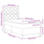 Box spring seng med LED-lysstrimler Gråbrun 90 x 190 cm Stof