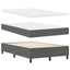 Box spring seng med LED-lysstrimler Mørkegrå 120 x 200 cm Stof