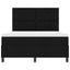 Box spring seng med LED-lysstrimler Sort 140 x 200 cm Stof