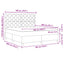 Box spring seng med LED-lysstrimler Lysegrå 180 x 200 cm Stof