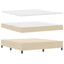 Box spring seng med LED-lysstrimler Creme 180 x 200 cm Stof