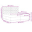 Box spring seng med LED-lysstrimler Gråbrun 200 x 200 cm Stof