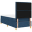 LED Box Spring Bed med hovedgærde Blå 80 x 200 cm Stof