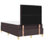 LED Box Spring Bed med hovedgærde Mørk Brun 120 x 190 cm Stof
